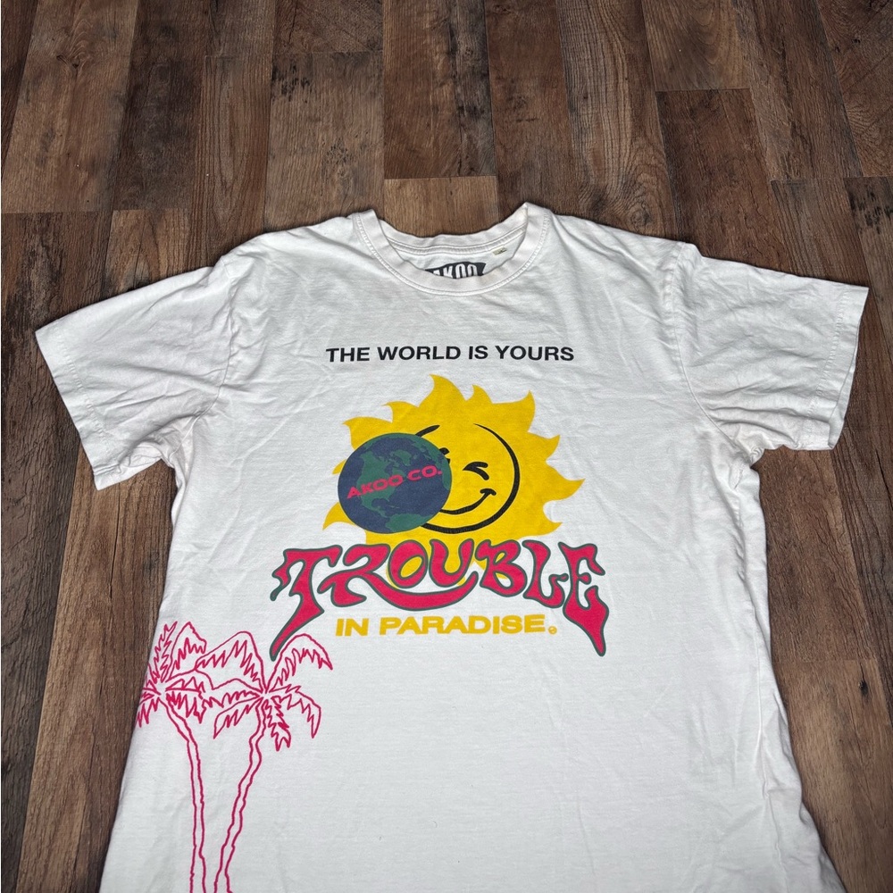 Akoo White Graphic Tee